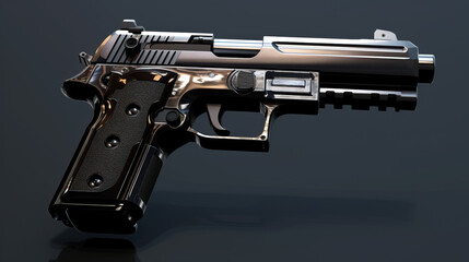 Handgun On transparent background