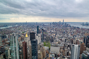 Naklejka premium View from above of New York skyscrapers
