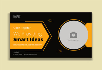 Video thumbnail and banner design for business workshop