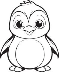 Penguin Cartoon Coloring Pages