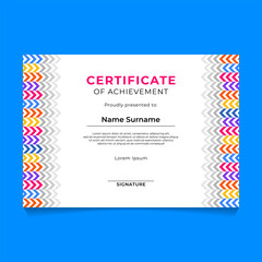 Abstract Geometric Certificate Template Design