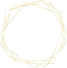 Gold Shining Paint Stain Hand Drawn Illustration brush stroke paint ornament decorate. Gold frame. Wedding invitation border. Geometric abstract