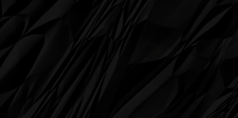 Obraz premium Black crumpled paper texture. Black crumpled paper texture sheet background. Wrinkled paper texture.