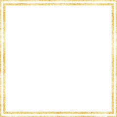 Gold Shining Paint Stain Hand Drawn Illustration brush stroke paint ornament decorate. Gold frame. Wedding invitation border. Geometric abstract