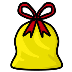 christmas bells with ribbon