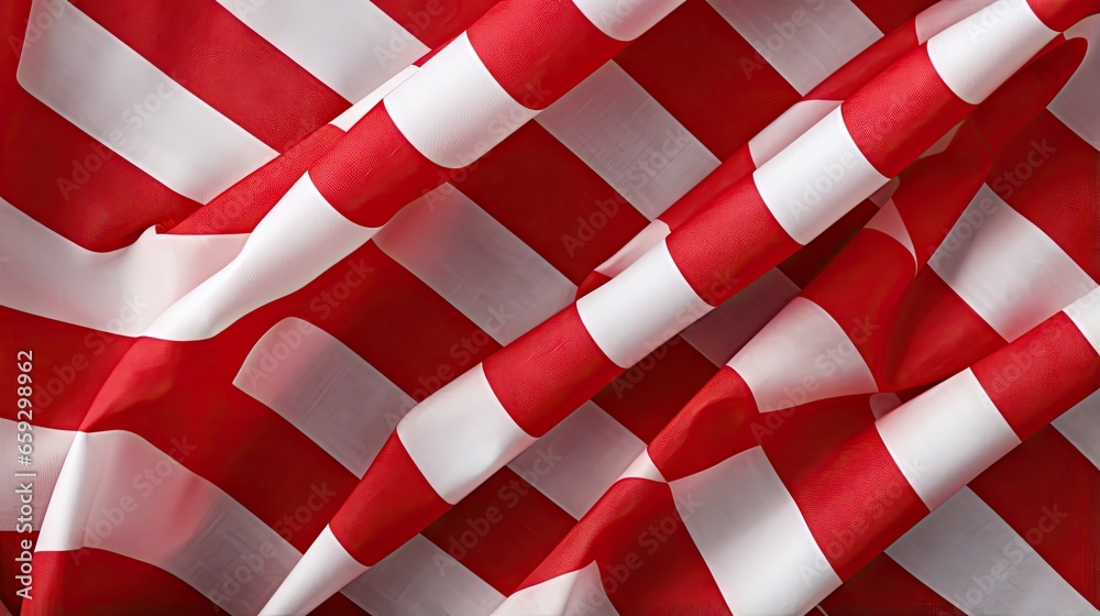 Aufkleber diagonal texture backdrop with red and white gingham tablecloth