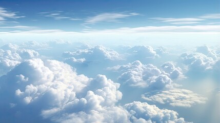 Fototapeta na wymiar Bird s eye view of cumulonimbus clouds
