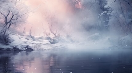 Blurred texture in a wintery fairy tale abstract background