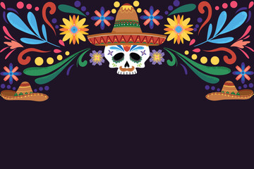 Dia de Los Muertos Frame Background