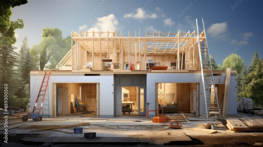 Poster Constructing a new house from scratch