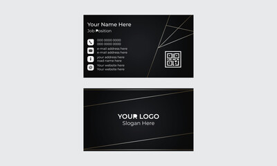 A vector template luxurious business card set with organic shapes.