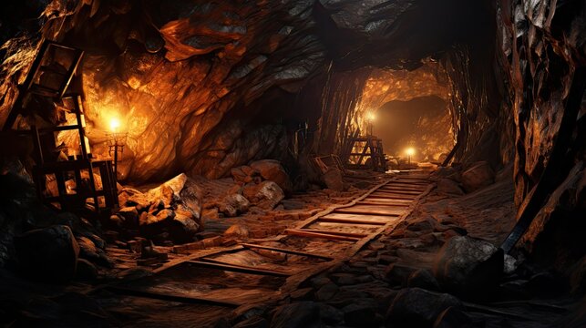 Australian underground gold and copper mine with underground infrastructure