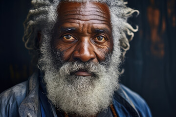 elderly black man with white beard
