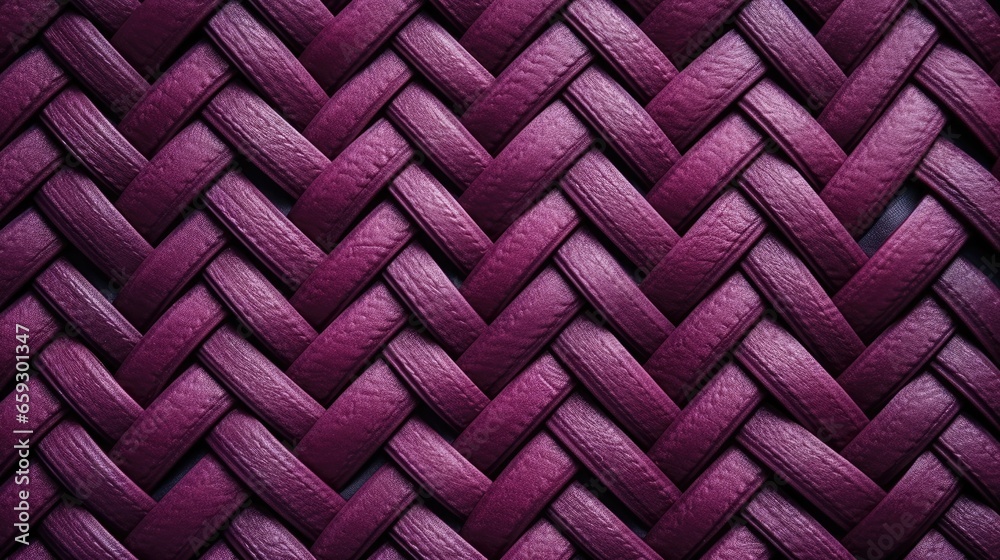 Poster closeup of a textured dark purple fabric with a wicker like pattern