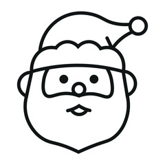 Santa Claus Line Icon