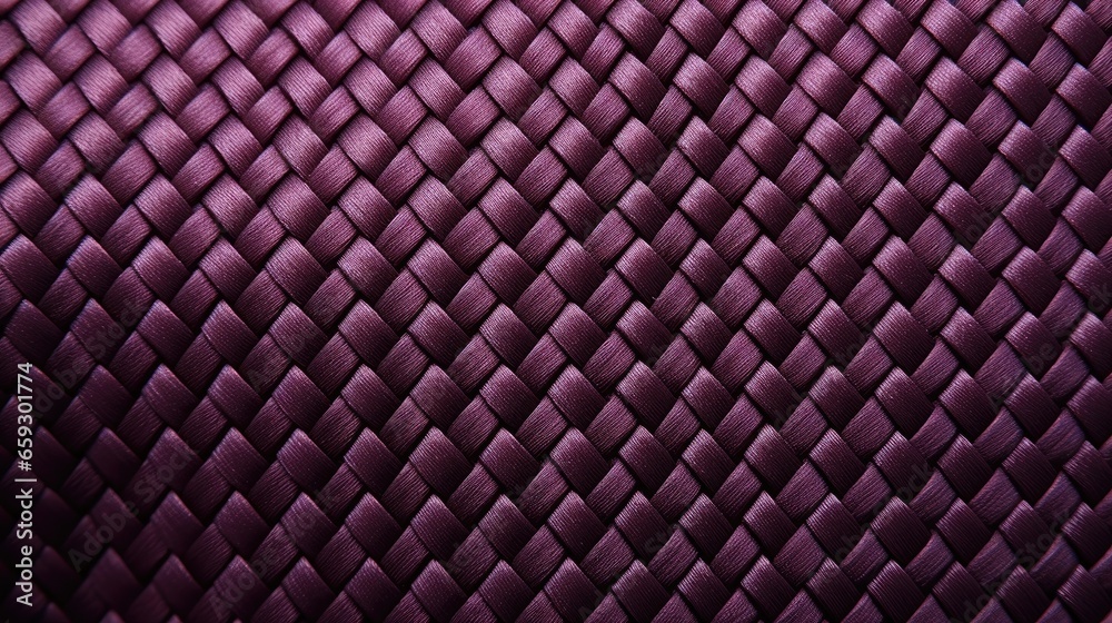 Aufkleber closeup of a textured dark purple fabric with a wicker like pattern