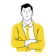 businessman or man standing vector illustration