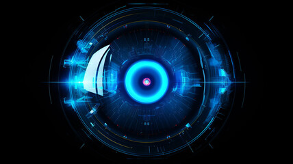 Blue eye technology concept.
