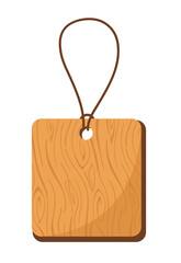 wood paper price tag lables with cord