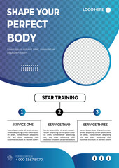 profassional style Fitness Flyer Template Design