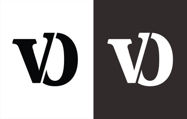logo that forms the letters "V" and "D". White and black background.