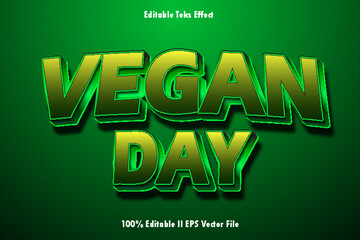 Vegetarian Food Editable Text Effect 3d Emboss Gradient Style