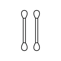 Cotton swab icon vector logo