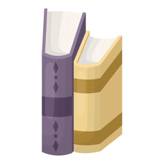 A stack of books. A stack of school textbooks. Vector illustration