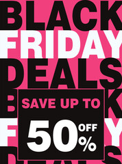Fototapeta na wymiar Black Friday deals flyer poster social media post design
