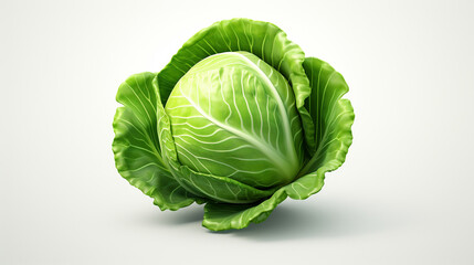 Fototapeta premium Cabbage isolated on white background with clipping path