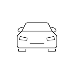 Car line editable stroke vector icon