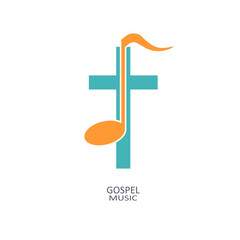 Musical emblem, which symbolizes Evangelical music. For music studios that reach out to Christian music.