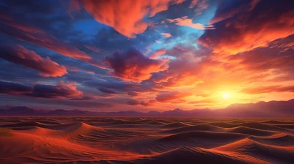 Foto op Aluminium Vivid Desert Sunset © Orxan