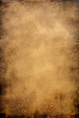 Abstract grungy, old textured paper. Brown wrinkled vintage background with dark edges. Vertical worn out backdrop for banner, montage, overlay or texture. AI generative illustration.
