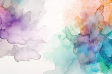 Abstract rainbow colors watercolor background