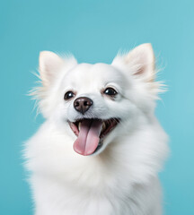 White dog spitz pet beautiful pomeranian portrait puppy canine cute animal