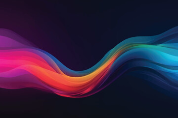 Colorful wavy background with paper cut style