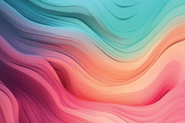 Obraz premium Colorful wavy background with paper cut style