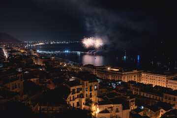 fireworks for the holy san matteo, in salerno