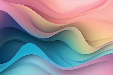 Colorful wavy background with paper cut style