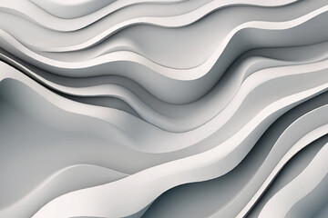 White color wavy background with paper cut style