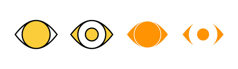 Eye icon set for web and mobile app. Eye sign and symbol. Look and Vision icon. - obrazy, fototapety, plakaty