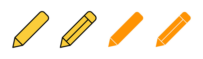 Pencil icon set for web and mobile app. pen sign and symbol. edit icon vector
