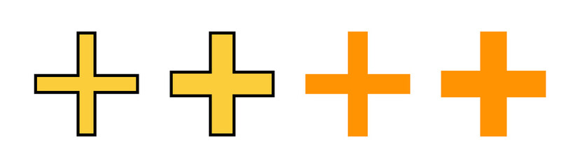 Plus Icon set for web and mobile app. Add plus sign and symbol