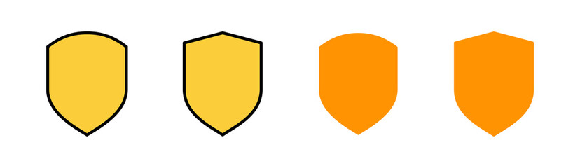 Shield icon set for web and mobile app. Protection icon. Security sign and symbol