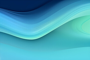 Futuristic Banner Background With Cadet Blue, Light Sea Green and Midnight Blue Color. Modern Soft Curvy Waves Background Design.