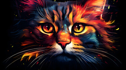 abstract background with abstract shape of cat