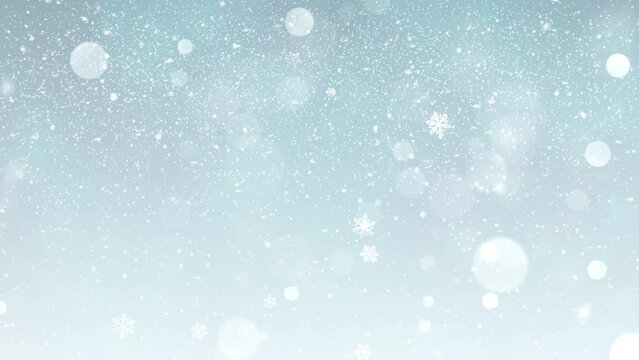Christmas Theme Snow Fall and Snowflakes Background Animation with Seamless Loop, High Quality Christmas Animation for Holiday Seasons, 
Extend the duration easily with Seamless Loop