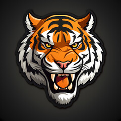 Tiger Head Digital Illustration 