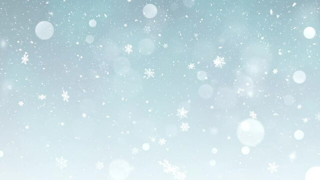 Christmas Theme Snow Fall and Snowflakes Background Animation with Seamless Loop, High Quality Christmas Animation for Holiday Seasons, 
Extend the duration easily with Seamless Loop